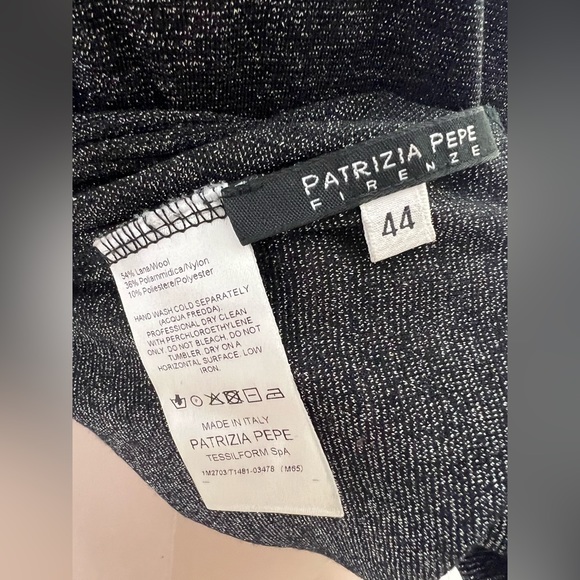 Patricia Pepe Mock-neck Black Sparkle Long sleeve Women’s Top Sz EUR 44 - Picture 8 of 8